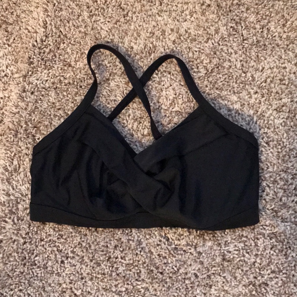Athleta black swim suit top 36 D/DD